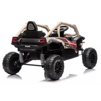 LEAN CARS Kawasaki JS330 24V 5Ah Battery Car Black and Beige