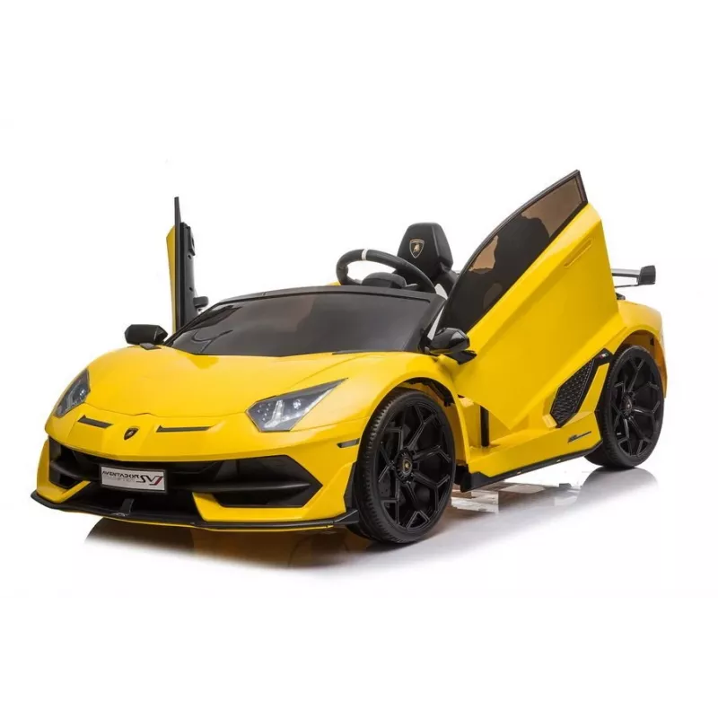LEAN CARS Lamborghini Aventador SX2028 elektrinis automobilis vaikams, geltonas