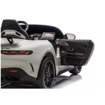 LEAN CARS Mercedes AMG DK-GT63 24V šviesiai pilkas elektrinis automobilis