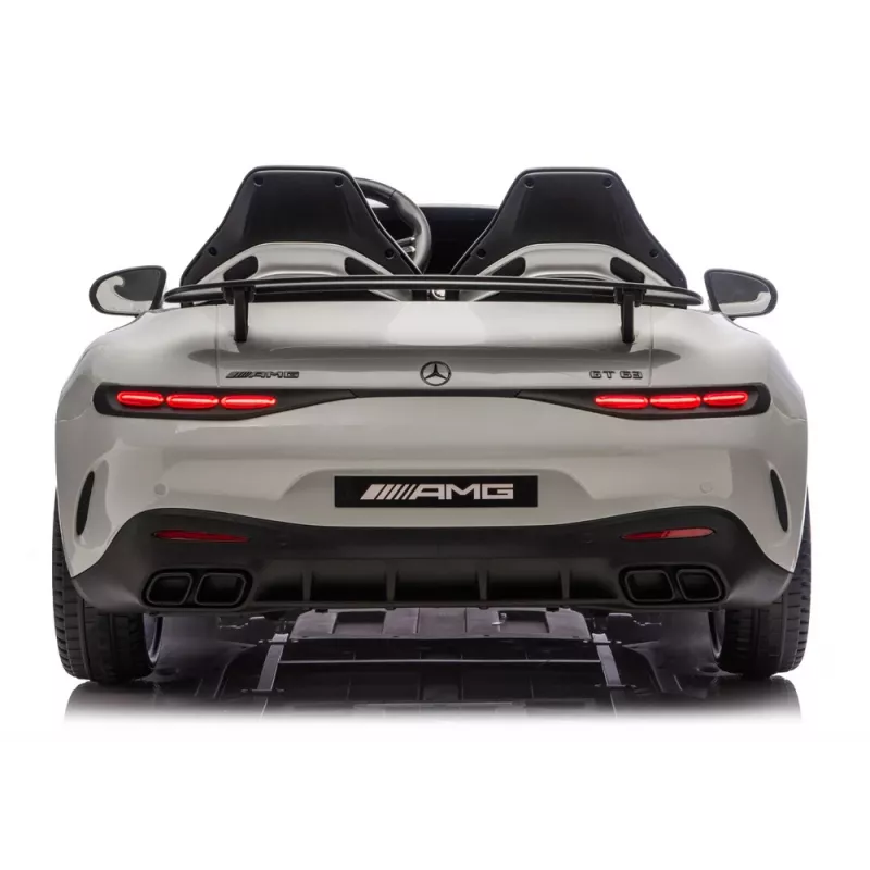 LEAN CARS Mercedes AMG DK-GT63 24V šviesiai pilkas elektrinis automobilis