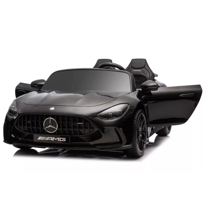 LEAN CARS Mercedes GT63 AMG DK-GT63 24V LCD Battery-Operated Car su tyliu varikliu, juoda