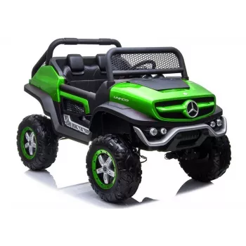 LEAN CARS Mercedes Unimog 12V elektrinis važinėjamas automobilis žalias