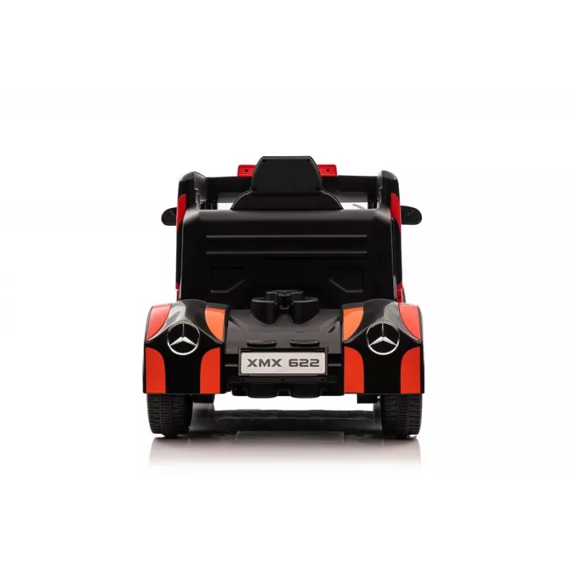 LEAN CARS Mercedes XMX622 Red Ride-On Truck su LED šviesomis