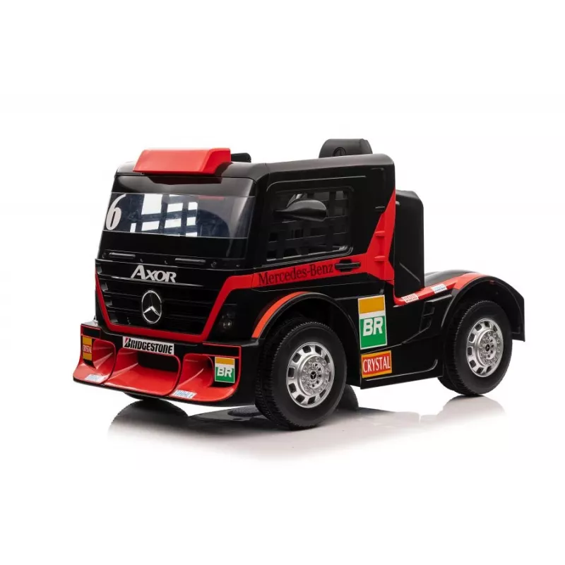 LEAN CARS Mercedes XMX622 Red Ride-On Truck su LED šviesomis