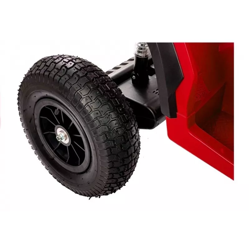 LEAN CARS Quad BDM0906 elektrinis vaikiškas keturratis su pripučiamais ratais, LED šviesomis, MP3 - Raudonas