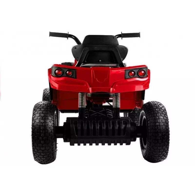 LEAN CARS Quad BDM0906 elektrinis vaikiškas keturratis su pripučiamais ratais, LED šviesomis, MP3 - Raudonas