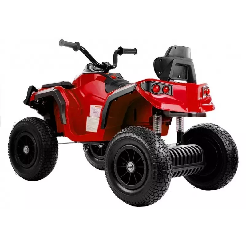 LEAN CARS Quad BDM0906 elektrinis vaikiškas keturratis su pripučiamais ratais, LED šviesomis, MP3 - Raudonas