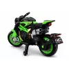 LEAN CARS XW-07 baterijomis varomas motociklas su LED ratais, žalias