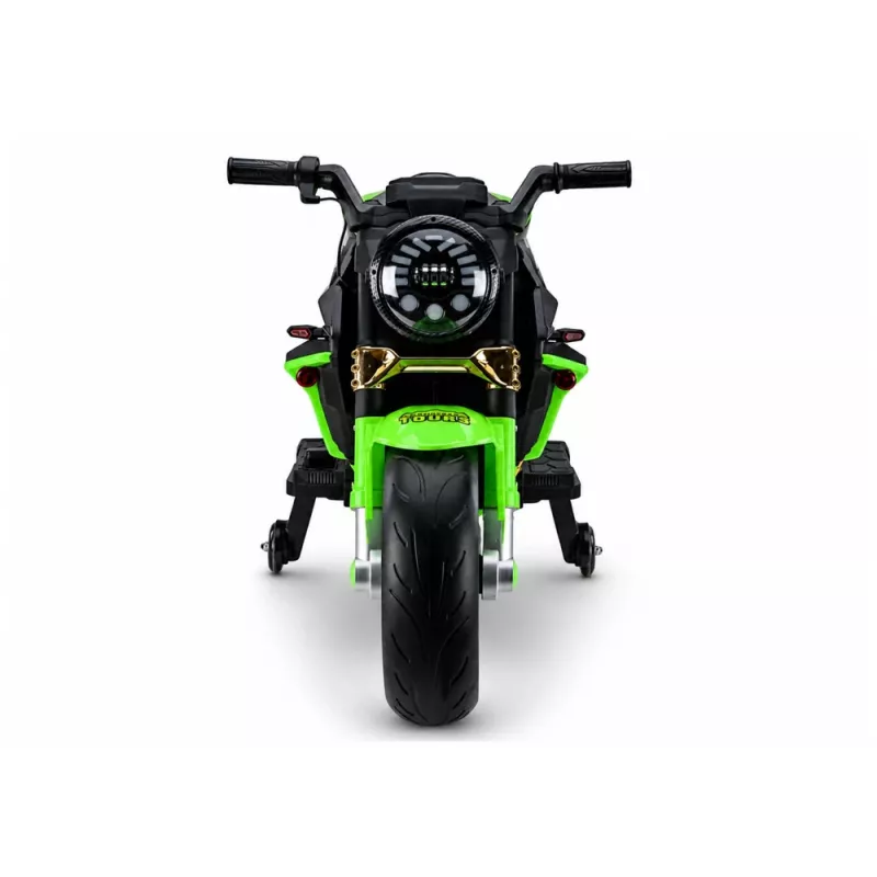 LEAN CARS XW-07 baterijomis varomas motociklas su LED ratais, žalias