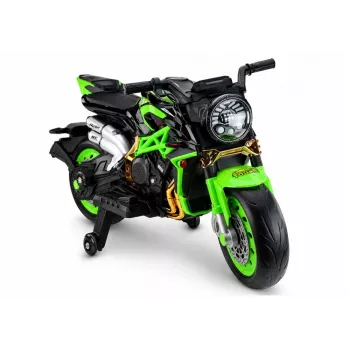 LEAN CARS XW-07 baterijomis varomas motociklas su LED ratais, žalias