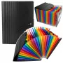 LEAN Folder Organizer for Documents, 25 Compartments, A4, Black