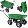 LEAN Garden Transport Cart Removable Tilting Tray Green 120 kg