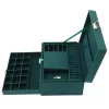 LEAN Jewelry Organizer Box su stalčiumi ir raktu, žalias aksomas