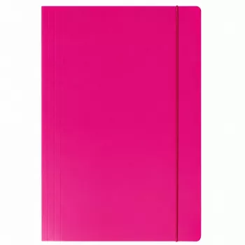 LEAN rožinis laminuotas kartoninis aplankas su elastine juostele A4+ 300 gsm
