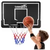 LEAN SPORT 30566 krepšinio lenta su lanku – 90 cm polikarbonato skydas, tvirtinama prie sienos, juoda/raudona