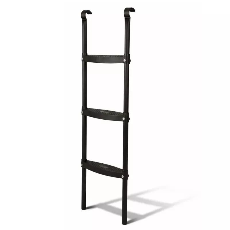 LEAN SPORT BEST 97 cm Trampolino kopėčios – 2 pakopos, neslystančios, plieninės, universalios, juodos