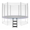 LEAN SPORT BEST 97 cm Trampolino kopėčios – 2 pakopos, neslystančios, plieninės, universalios, juodos