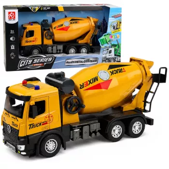 LEAN TOYS 1:12 RC betono maišyklė - metalinė kabina, šviesos, garsai, 2.4GHz, 30m