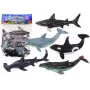 LEAN TOYS 17521 Jūros gyvūnų figūrėlių rinkinys – orka, ryklys, banginis, delfinas, vėžlys ir manta – įvairiaspalvis