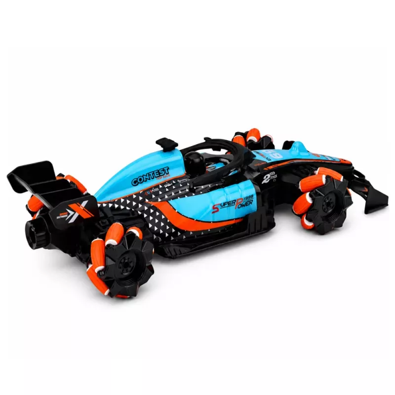 LEAN TOYS nuotoliniu būdu valdomas RC automobilis, 360° sukimasis, 4WD, šviesos, dūmai, 1:10