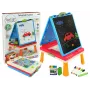 LEAN TOYS 3-in-1 Magnetinė-Kreidinė Lenta, Mėlynas Staliukas Žaidimams