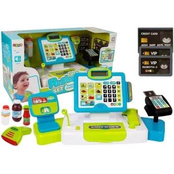 LEAN TOYS 7548 15.6 colio jutiklinis kasos aparatas su svarstyklėmis, kortelių skaitytuvu, 58 mm terminiu spausdintuvu ir Android 7.1