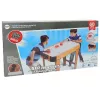 LEAN TOYS oro ritulio ir stalo futbolo žaidimų stalas 2-in-1 su elektriniu pūtiku, MDF, juodas