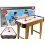 LEAN TOYS oro ritulio ir stalo futbolo žaidimų stalas 2-in-1 su elektriniu pūtiku, MDF, juodas