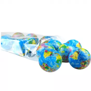 LEAN TOYS Anti-Stress Kneading Globe Earth Exercise Ball 6cm