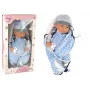 LEAN TOYS Baby Doll 46 cm Blue Dummy Star Blanket