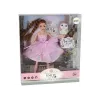 LEAN TOYS Baby Doll Emily Pigtails Cat Flowers