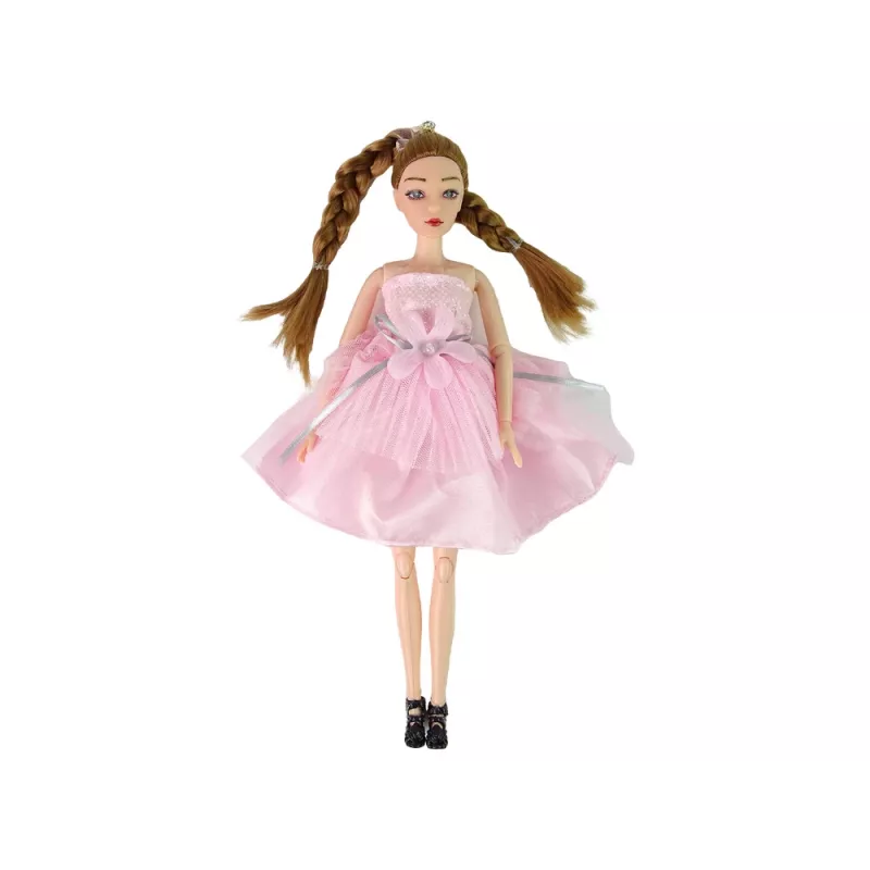 LEAN TOYS Baby Doll Emily Pigtails Cat Flowers