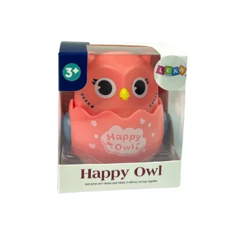LEAN TOYS Baby Sensory Owl Pink