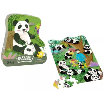 LEAN TOYS Bamboo Forest Panda Puzzle 48 Elements