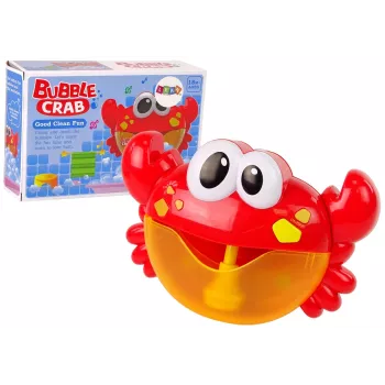 LEAN TOYS vonios žaislas – muilo burbulų generatorius Raudonas krabas