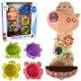LEAN TOYS Vonios žaislų rinkinys: laivas, jūrų gyvūnai, krioklys, siurbtukai