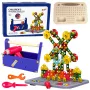 LEAN TOYS Statybiniai blokeliai dėžutėje „Pasidaryk pats“ su atsuktuvu