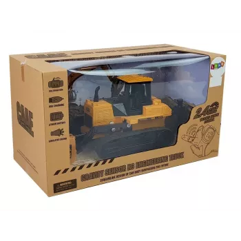 LEAN TOYS Buldozeris su Vikšriniais Ratukais Valdomas Rankos Gestu 2.4G 1:28