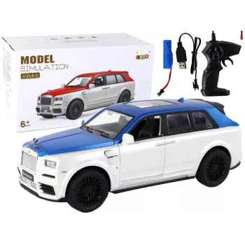 LEAN TOYS Automobilis RC 1:20 Baltas ir Mėlynas nuotoliniu valdymu