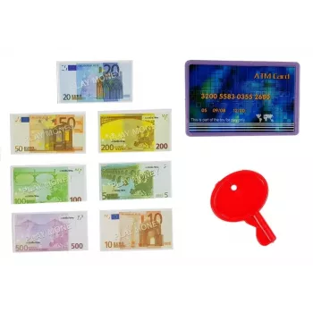 LEAN TOYS kasos aparatas su vežimėliu ir krepšeliais – 35 dalių vaidmenų žaidimų rinkinys su veikiančiu skaičiuotuvu, šviečiančiu skeneriu, mikrofonu, prekybos vežimėliu ir krepšeliu | 3+ metų