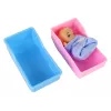 LEAN TOYS Vaikų gydytojo lėlės ilgų plaukų aksesuarai