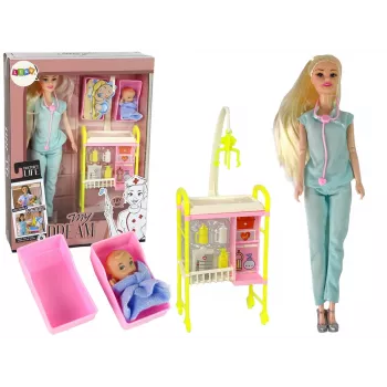LEAN TOYS Vaikų lėlių daktarė Ilgų plaukų aksesuarai