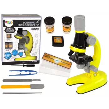 LEAN TOYS Vaikų mikroskopo edukacinis rinkinys geltonas