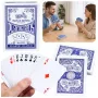 LEAN TOYS Classic Playing Cards plastikine danga mėlyna - Poker dydis, 54 kortos, atsparios purslams
