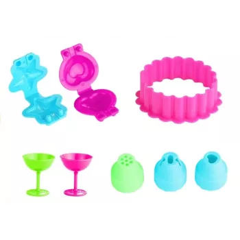 LEAN TOYS Color Clay DIY gimtadienio torto namelis - 24 spalvų orasausio modeliavimo molio rinkinys su įrankiais, formelėmis ir aksesuarais vaikams nuo 6 metų