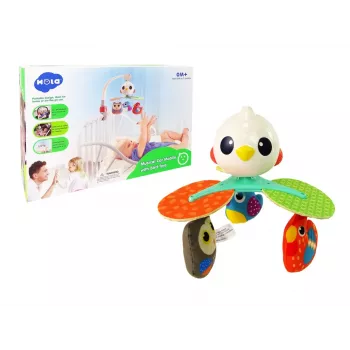LEAN TOYS Colourful Birds Melody Carrousel for Baby's Cot and Stroller