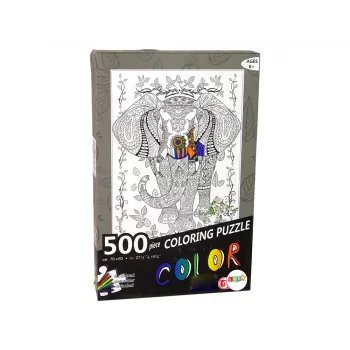 LEAN TOYS Colours Puzzle 500 Elephant
