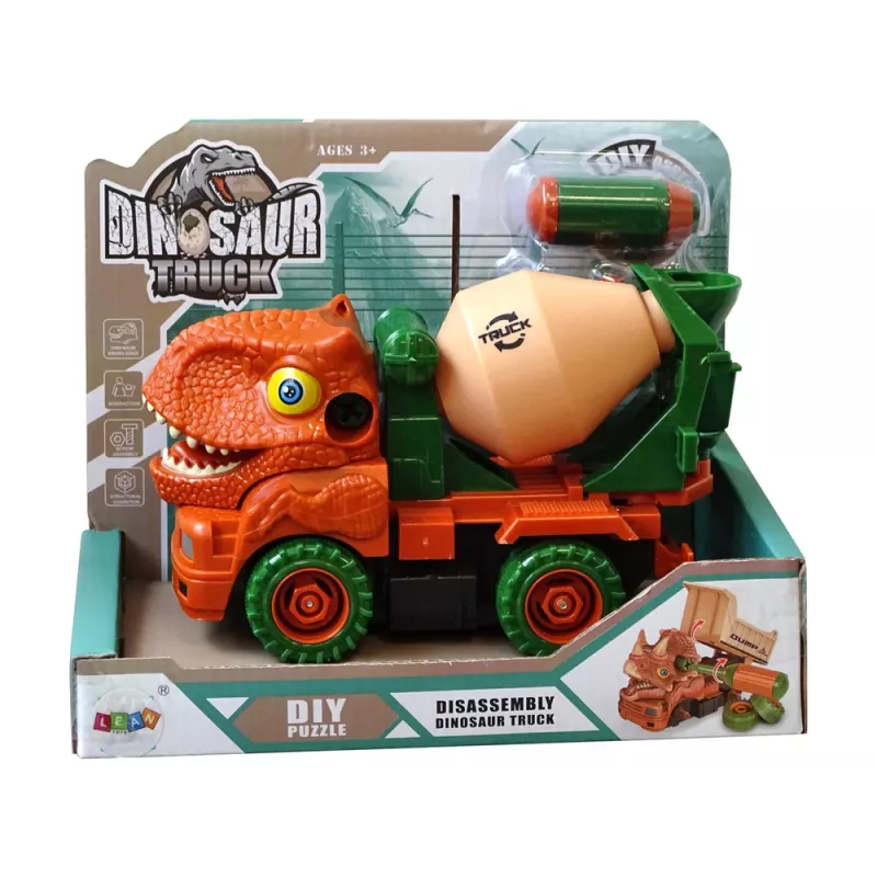 LEAN TOYS Concrete Truck Dinosaur Unwrecker Orange Accessories