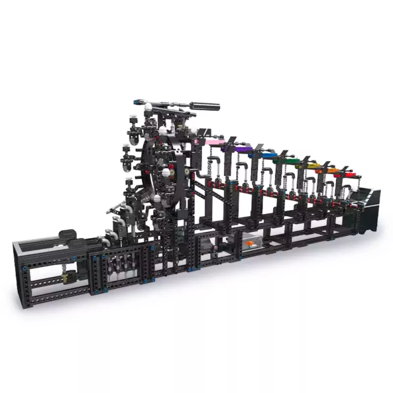 LEAN TOYS Construction Blocks Ball Track with Electric Motor 2520 psl.