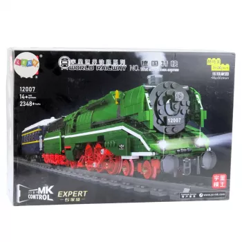 LEAN TOYS Construction Blocks Remote Controlled Steam Locomotive RC 2348 el.